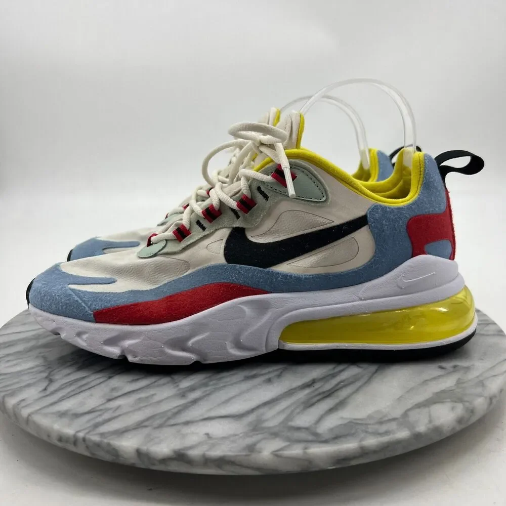 Nike Air Max 270 React Bauhaus Shoes Women 8.5 Multi Running Sneakers AT6174-002